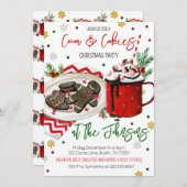 クッキーとココアクリスマスパーティー 招待状 (正面/裏面)