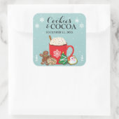クッキーとココアクリスマスホリデーパーティー スクエアシール (バッグ)