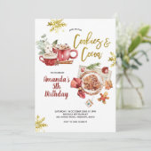 クッキーとココアクリスマス冬の誕生日インビタ 招待状 (スタンド正面)