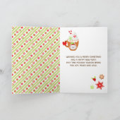 クッキーとココアグリーンメリークリスマス シーズンカード (内部)