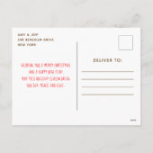 クッキーとココアグリーンメリークリスマス シーズンポストカード (裏面)