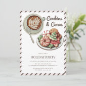 クッキーとココアコージークリスマスホリデーパーティー 招待状 (スタンド正面)