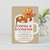 クッキーとココアジンジャーブレッドマン招待状 招待状 (スタンド正面)