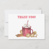 クッキーとココアベビーシャワーありがとう サンキューカード (正面)