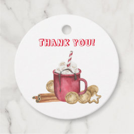 クッキーとココアベビーシャワーありがとう フェイバータグ