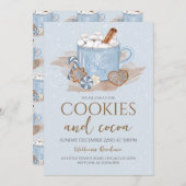 クッキーとココアホリデーパーティー 招待状 (正面/裏面)