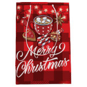 クッキーとココアメリークリスマス ミディアムペーパーバッグ (正面)