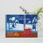 クッキーとココア招待状 招待状 (スタンド正面)