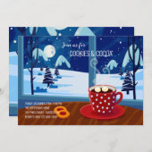 クッキーとココア招待状 招待状 (正面/裏面)