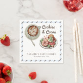 クッキーとココア暖かいブルーボーイベビーシャワー スタンダードカクテルナプキン (インサイチュ)