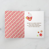 クッキーとココア赤メリークリスマス シーズンカード (内部)