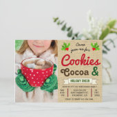 クッキーとココア | ホットチョコレート クリスマスパーティー 招待状 (スタンド正面)