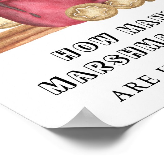 クッキーとココアMARSHMALLOWSの数 ポスター (角)