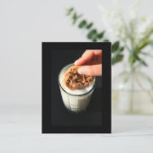 クッキーとコップ1杯の牛乳はがき ポストカード (スタンド正面)