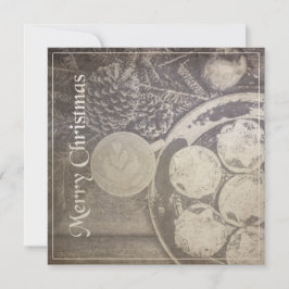 クッキーとコーヒーとヴィンテージクリスマスモチーフ