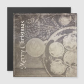 クッキーとコーヒーとヴィンテージクリスマスモチーフ (正面/裏面)