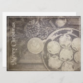 クッキーとコーヒーとヴィンテージクリスマスモチーフ (正面/裏面)