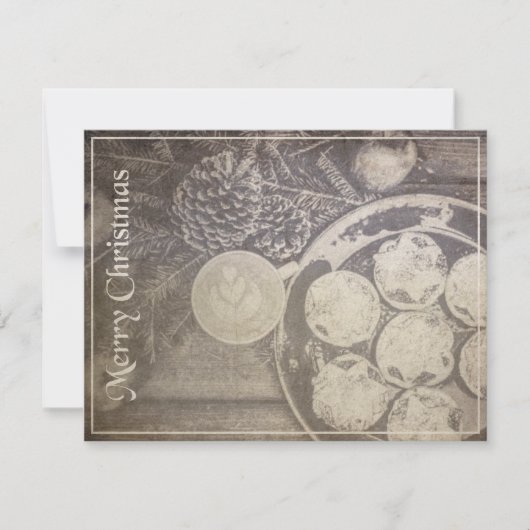 クッキーとコーヒーとヴィンテージクリスマスモチーフ (正面)