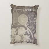 クッキーとコーヒーとヴィンテージクリスマスモチーフ アクセントクッション (裏面(縦))