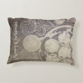 クッキーとコーヒーとヴィンテージクリスマスモチーフ アクセントクッション (裏面)