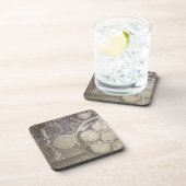 クッキーとコーヒーとヴィンテージクリスマスモチーフ コースター (右側)