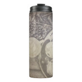 クッキーとコーヒーとヴィンテージクリスマスモチーフ タンブラー (正面)