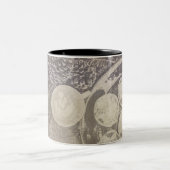 クッキーとコーヒーとヴィンテージクリスマスモチーフ ツートーンマグカップ (中央)