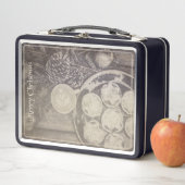 クッキーとコーヒーとヴィンテージクリスマスモチーフ メタルランチボックス (インサイチュ)