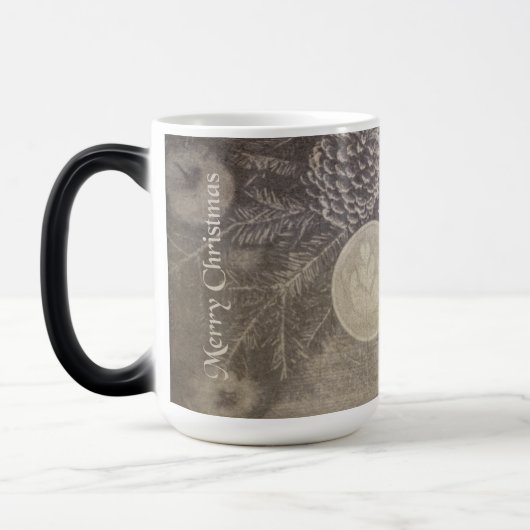 クッキーとコーヒーとヴィンテージクリスマスモチーフ モーフィングマグカップ (左)