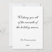 クッキーとサンタ帽の可愛い猫 シーズンカード (裏面)