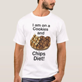 クッキーとチップスのダイエット中 スナック好きな人への面白いギフト Tシャツ