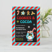 クッキーとホットココアクリスマスパーティー 招待状 (スタンド正面)
