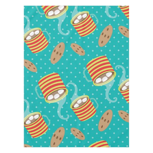 クッキーとホットココアホリデーテーブルクロス テーブルクロス (正面)