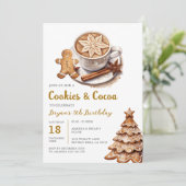 クッキーとホットココア5誕生日クリスマスパーティー 招待状 (スタンド正面)