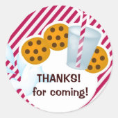 クッキーとミルクのシール ラウンドシール (正面)