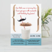 クッキーとミルクの口ひげ,ファースト誕生日ボーイ 招待状 (スタンド正面)