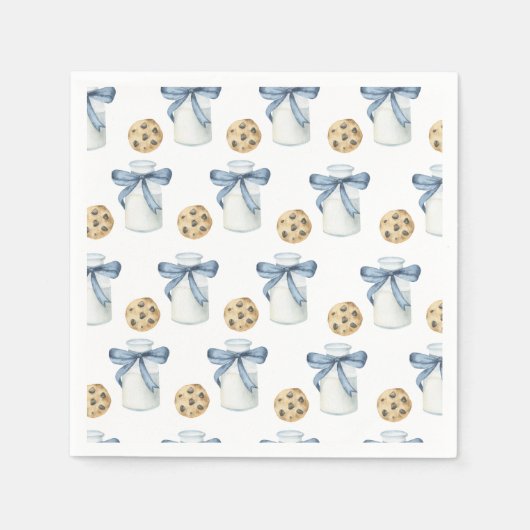 クッキーとミルクの誕生日パーティー スタンダードカクテルナプキン (正面)
