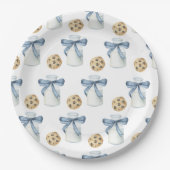 クッキーとミルクの誕生日パーティー ペーパープレート (正面)