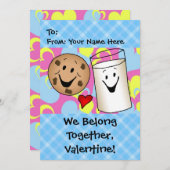 クッキーとミルクバレンタイン シーズンカード (正面/裏面)