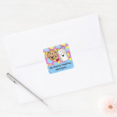 クッキーとミルクバレンタイン スクエアシール (封筒)