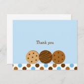 クッキーとミルク感謝ノートカード 招待状 (正面/裏面)