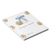 クッキーとミルク誕生日タイムカプセルメッセージ ノートパッド (アングル)