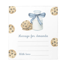 クッキーとミルク誕生日タイムカプセルメッセージ ノートパッド