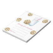 クッキーとミルク誕生日タイムカプセルメッセージ ノートパッド (回転)