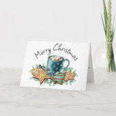 クッキーと冬の緑とホットチョコレート シーズンカード (正面)