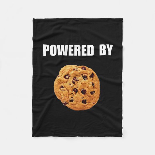 クッキーによって動力を与えられる フリースブランケット (正面)