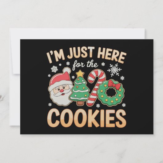 クッキーのためだけに来たよ クリスマス 招待状 (正面)