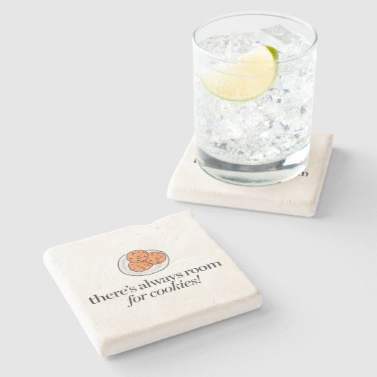 クッキーのための部屋が常にあります ストーンコースター (横)