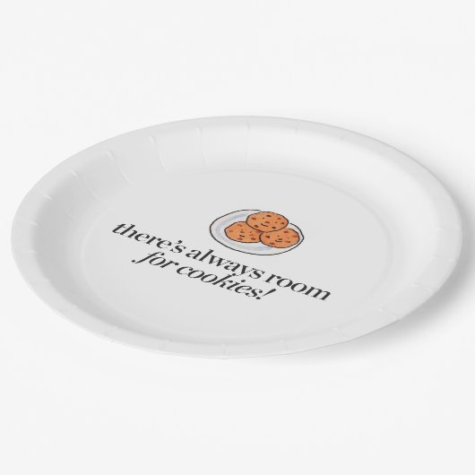 クッキーのための部屋が常にあります ペーパープレート (アングル)