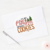 クッキーのないクリスマスではない ラウンドシール (封筒)